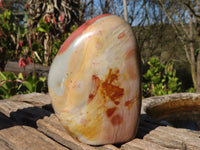 Polished  Polychrome / Picasso Jasper Standing Free Forms  x 3 From Mahajanga, Madagascar