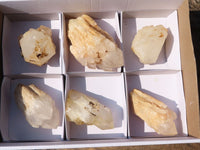 Natural Large Candle Quartz Crystals x 6 From Madagascar - Toprock Gemstones and Minerals 