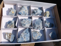 Natural New Sky Blue Calcite Specimens  x 12 From Spitzkoppe, Namibia - Toprock Gemstones and Minerals 