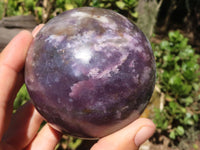 Polished Purple Lepidolite Spheres  x 2 From Zimbabwe - Toprock Gemstones and Minerals 