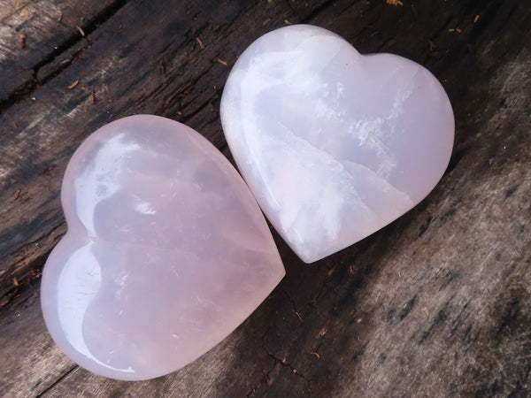 Polished Gemmy Rose Quartz Hearts  x 6 From Ambatondrazaka, Madagascar - TopRock