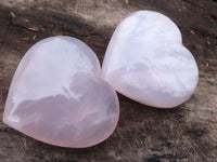 Polished Gemmy Rose Quartz Hearts  x 6 From Ambatondrazaka, Madagascar - TopRock