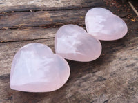 Polished Gemmy Rose Quartz Hearts  x 6 From Ambatondrazaka, Madagascar - TopRock