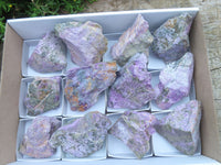 Natural Silky Purple Stichtite Rough Selected Pieces x 12 From Barberton, South Africa - TopRock