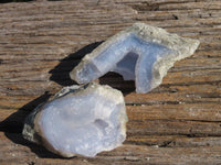 Natural Blue Lace Agate Geode Specimens  x 24 From Nsanje, Malawi - TopRock