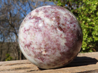 Polished Rubellite Pink Tourmaline Matrix Spheres x 4 From Madagascar