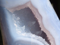 Polished Blue Lace Agate Standing Free Forms  x 2 From Nsanje, Malawi - Toprock Gemstones and Minerals 