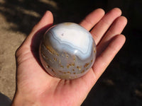 Polished Lovely Pair Of Agate Spheres  x 2 From Madagascar - Toprock Gemstones and Minerals 