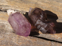 Natural Single Window Amethyst Crystals  x 12 From Chiredzi, Zimbabwe