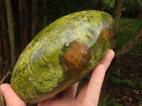 Polished Vibrant Green Opal Standing Free Forms  x 2 From Madagascar - TopRock