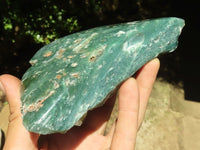 Polished Green Mtorolite / Emerald Chrome Chrysoprase Plates  x 2 From Mutorashanga, Zimbabwe - TopRock