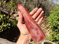 Polished Red & Yellow Ocean Jasper Points  x 2 From Madagascar