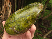 Polished Vibrant Green Opal Standing Free Forms  x 2 From Madagascar - TopRock