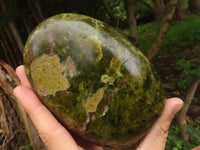 Polished Vibrant Green Opal Standing Free Forms  x 2 From Madagascar - TopRock