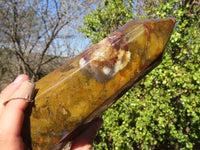 Polished Red & Yellow Ocean Jasper Points  x 2 From Madagascar