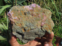 Natural Great Carving Material With Green Serpentine & Purple Stichtite x 2 From Barberton, South Africa - TopRock