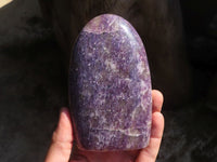 Polished Purple Lepidolite Standing Free Forms  x 2 From Madagascar - Toprock Gemstones and Minerals 