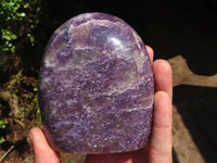 Polished Purple Lepidolite Standing Free Forms  x 2 From Madagascar - Toprock Gemstones and Minerals 