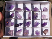 Polished Small Amethyst Points x 20 From Akansobe, Madagascar