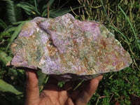 Natural Great Carving Material With Green Serpentine & Purple Stichtite x 2 From Barberton, South Africa - TopRock