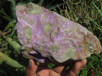 Natural Great Carving Material With Green Serpentine & Purple Stichtite x 2 From Barberton, South Africa - TopRock