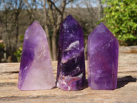 Polished Small Amethyst Points x 20 From Akansobe, Madagascar