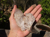 Natural Cascading Smokey Phantom Quartz Clusters x 7 From Luena, Congo