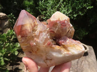 Natural Red Hematoid Phantom Quartz Clusters (Polished Base To Stand) x 2 From Karoi, Zimbabwe - TopRock