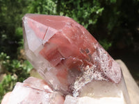 Natural Red Hematoid Phantom Quartz Clusters (Polished Base To Stand) x 2 From Karoi, Zimbabwe - TopRock