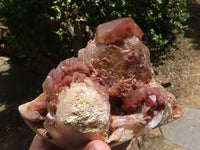 Natural Red Hematoid Phantom Quartz Clusters (Polished Base To Stand) x 2 From Karoi, Zimbabwe - TopRock