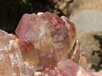 Natural Red Hematoid Phantom Quartz Clusters (Polished Base To Stand) x 2 From Karoi, Zimbabwe - TopRock