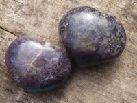 Polished Large Purple Lepidolite Hearts  x 5 From Madagascar - TopRock