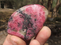 Polished Pink & Black Rhodonite Free Forms  x 6 From Zimbabwe - TopRock