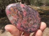 Polished Pink & Black Rhodonite Free Forms  x 6 From Zimbabwe - TopRock