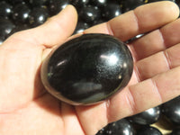 Polished Schorl Black Tourmaline Gallets / Palm Stones - sold per 1 kg - From Ambatondrazaka, Madagascar - TopRock