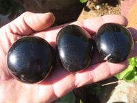 Polished Schorl Black Tourmaline Gallets / Palm Stones - sold per 1 kg - From Ambatondrazaka, Madagascar - TopRock