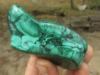 Polished Malachite Free Forms With Stunning Flower & Banding Patterns x 6 From Congo - TopRock