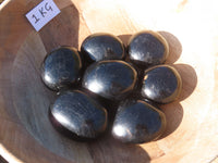 Polished Schorl Black Tourmaline Gallets / Palm Stones - sold per 1 kg - From Ambatondrazaka, Madagascar - TopRock