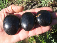 Polished Schorl Black Tourmaline Gallets / Palm Stones - sold per 1 kg - From Ambatondrazaka, Madagascar - TopRock