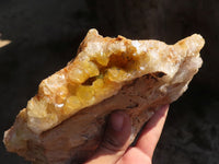 Natural Golden Limonite / Lemonite Quartz Clusters  x 3 From Zambia - Toprock Gemstones and Minerals 