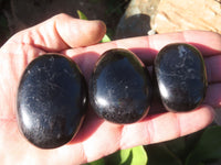 Polished Schorl Black Tourmaline Gallets / Palm Stones - sold per 1 kg - From Ambatondrazaka, Madagascar - TopRock