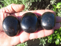 Polished Schorl Black Tourmaline Gallets / Palm Stones - sold per 1 kg - From Ambatondrazaka, Madagascar - TopRock