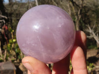 Polished Rare Blue Rose Quartz Spheres x 3 From Ambatondrazaka, Madagascar