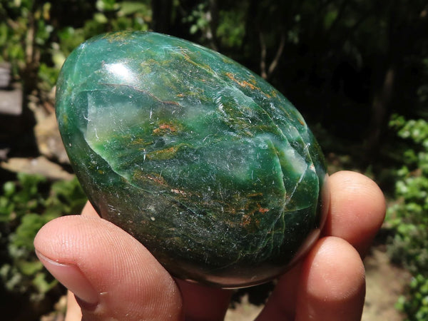 Polished Green Verdite Palm Stones  x 6 From Zimbabwe - TopRock