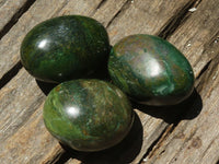 Polished Green Verdite Palm Stones  x 6 From Zimbabwe - TopRock