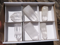 Polished Clear Quartz Crystal Points  x 6 From Madagascar - TopRock