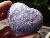 Polished Purple Lepidolite Hearts  x 6 From Madagascar - TopRock