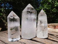 Polished Clear Quartz Crystal Points  x 6 From Madagascar - TopRock