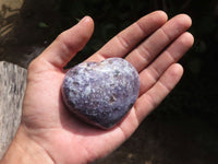 Polished Purple Lepidolite Hearts  x 6 From Madagascar - TopRock