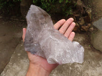 Natural Self Healed Large Smokey Quartz Crystals  x 2 From Mulanje, Malawi - Toprock Gemstones and Minerals 